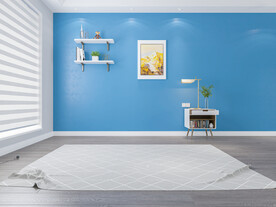 北欧风卧室背景墙3D效果图空景