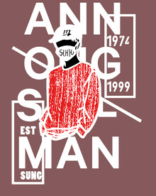 手绘戴口罩的男人