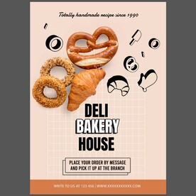 西餐牛角包海报