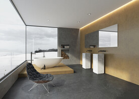 仿古砖瓷砖空间效果图