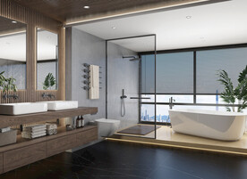 仿古砖瓷砖空间效果图