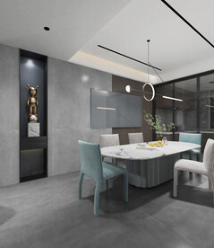 仿古砖瓷砖空间效果图