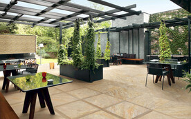 仿古砖瓷砖空间效果图