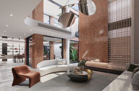 仿古砖瓷砖空间效果图