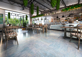 仿古砖瓷砖空间效果图