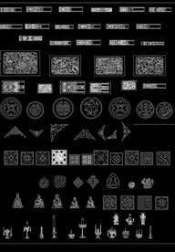 CAD中式纹样图块