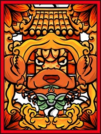 国潮大闸蟹插画