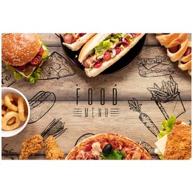 西餐垫餐单海报