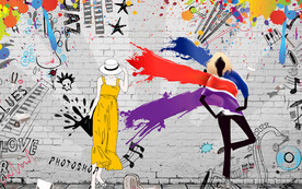 工装 涂鸦背景墙墙