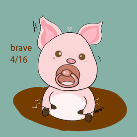 手绘小猪萌萌小猪