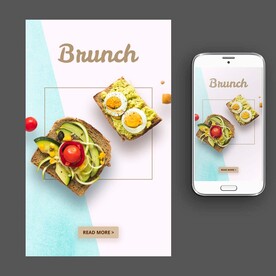 西餐简餐轻食海报