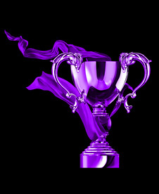 紫色奖杯素材