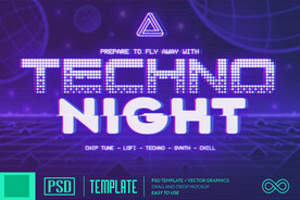 置换图文赛博朋克故障风海报系列