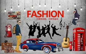 复古怀旧背景墙图片