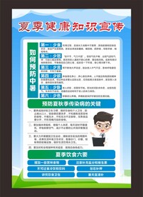 夏季健康教育宣传挂画
