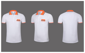 翻领短袖衫印花效果