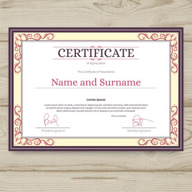 优秀员工颁奖荣誉证书模板设计