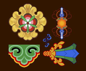 藏式花纹  藏式花边  藏族花