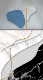 北欧风抽象立体几何玄关装饰画