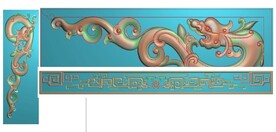 中堂条案草龙角花