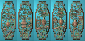 花瓶平安卷轴镂空