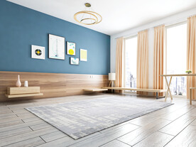 北欧极简卧室背景墙3D直播空景