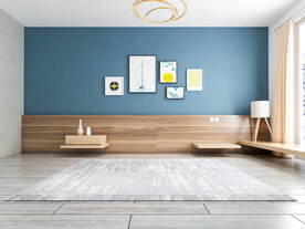 北欧极简卧室背景墙3D直播空景