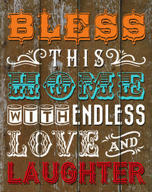 木板木纹英文挂板