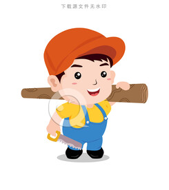 Q版卡通小木匠