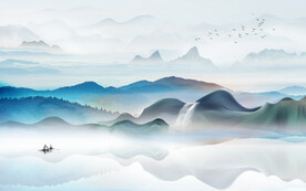 高档现代新背景墙 TIF分层