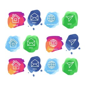 彩色质感水晶按钮图片