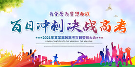 高考中考誓师大会校园励志背景