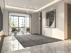 现代轻奢黑白灰客厅沙发背景墙