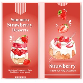 草莓甜点海报