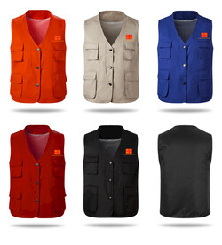 四兜帆布马甲效果图