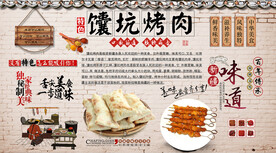 馕坑烤肉背景墙