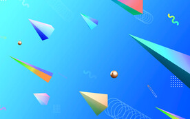 孟菲斯电商立体渐变背景