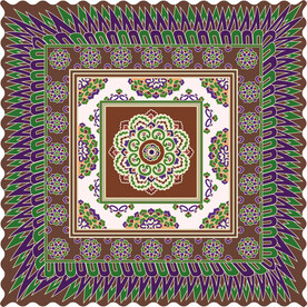 敦煌莫高窟49窟壁画宝相花藻井