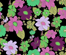 大牌花型 手绘 小碎花