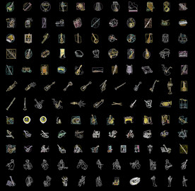 多种乐器CAD素材