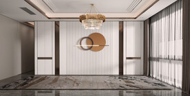 现代客厅空场景