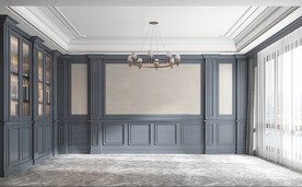 美式欧式客厅空场景