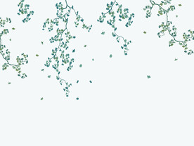 手绘银杏叶背景墙