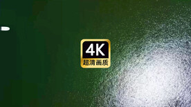 高空航拍游艇经过无人机镜头