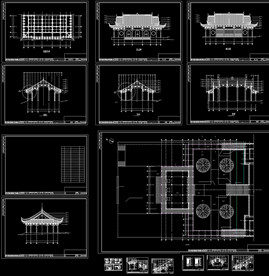 山门建筑施工图