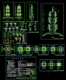 寺万佛塔建筑施工图