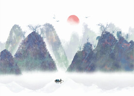 山水画 晶瓷画 新中式