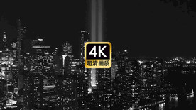 航拍现代城市群街道夜景