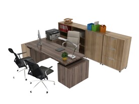 总监办公桌椅3d模型
