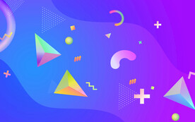 几何电商大促渐变背景